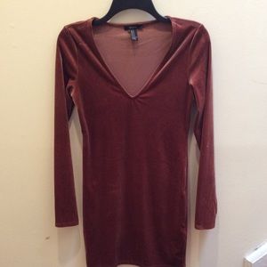 Forever21 velvet burgundy dress